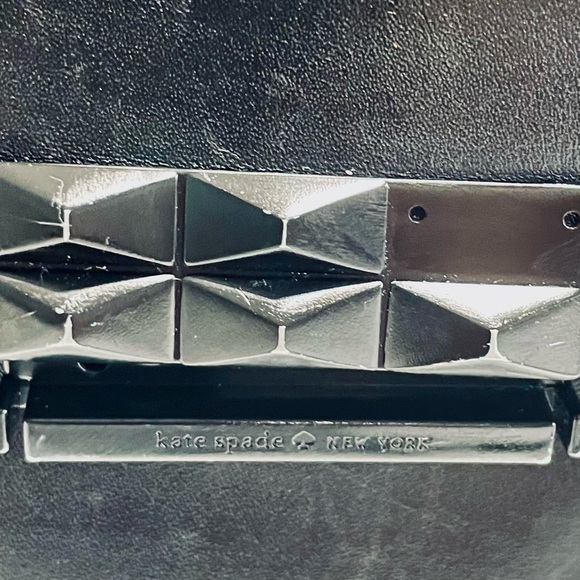 Kate Spade Sample Black Leather Tote Handbag, Work Bag 12”L x 10”H x 5.5”W - Picture 6 of 14